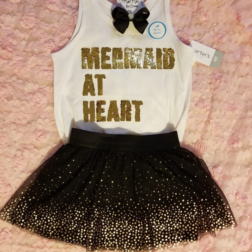 Girls Mermaid Summer Outfit